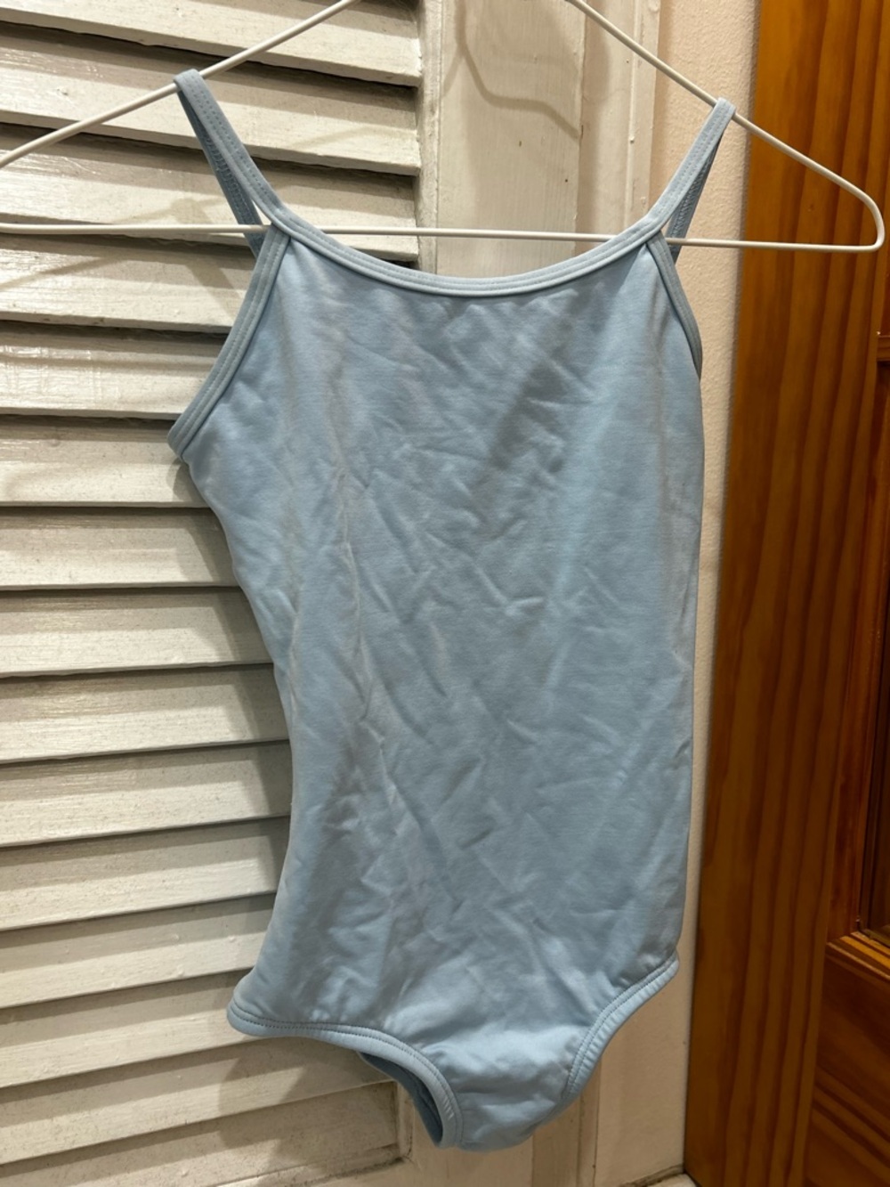 Girl’s Light Blue Spaghetti Strap Scoop-Back Ballet Leotard Bloch